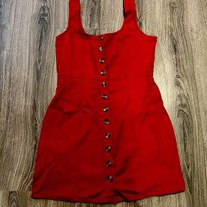 Rust colored button up tank romper perfect for fall!